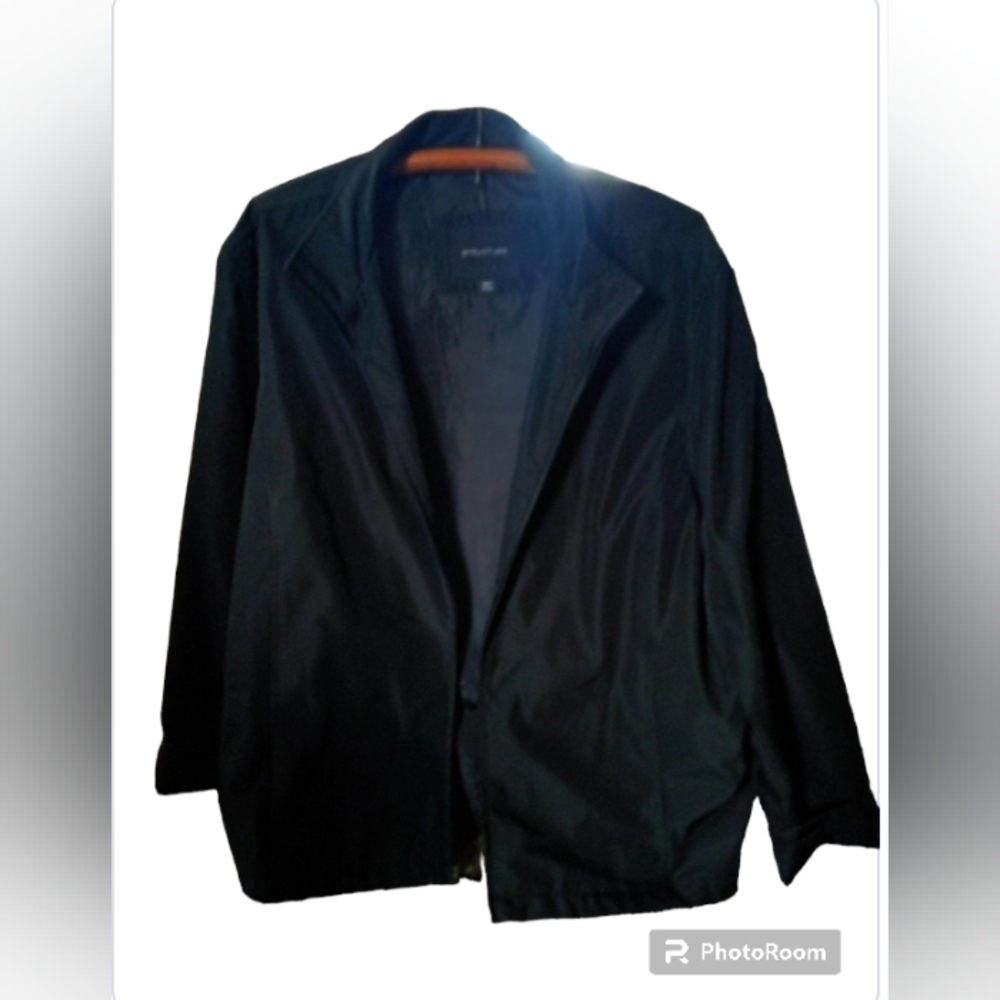 Men's Structure Black Lightweight Full Zip Rain Jacket